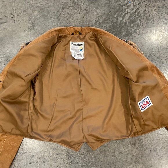 Pioneer Wear Vintage Leather Western Jacket With Fringe - Picture 4 of 11